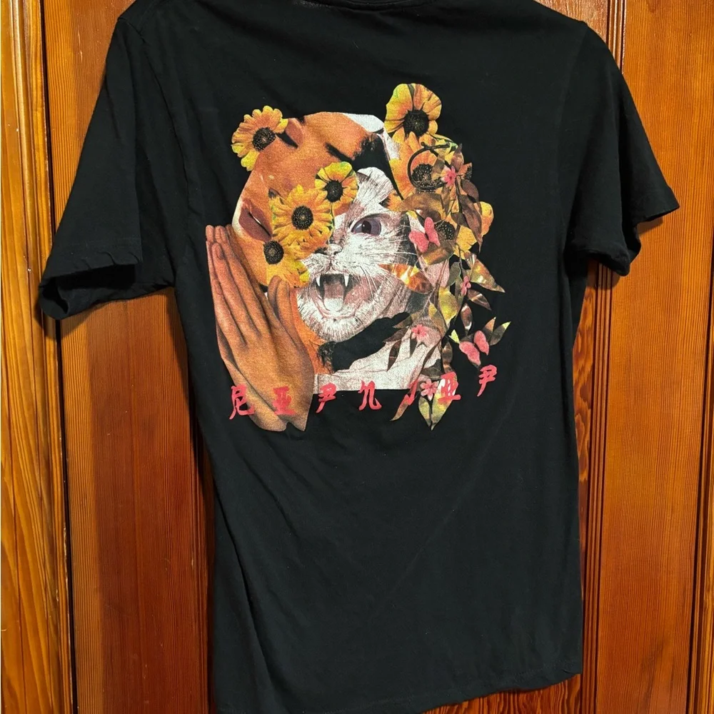 RIPNDIP Black Cotton Graphic Cat Short Sleeve T-Shirt - Picture 5 of 5